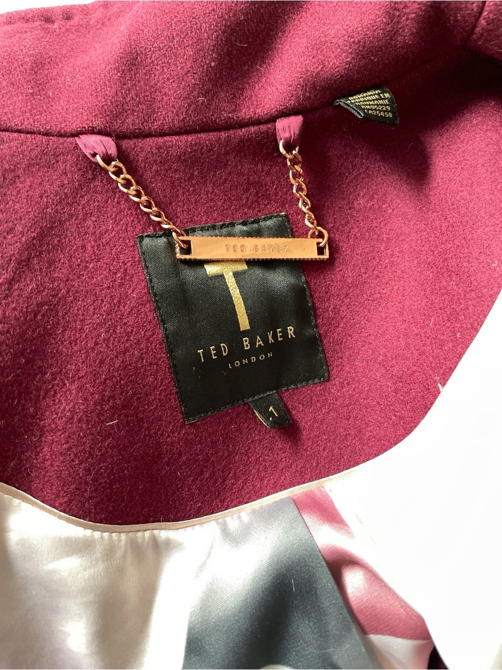 Ted Baker London Berry Wool Blend Wrap Coat with Belt, Size 1 (US 4-6) - Picture 7 of 8